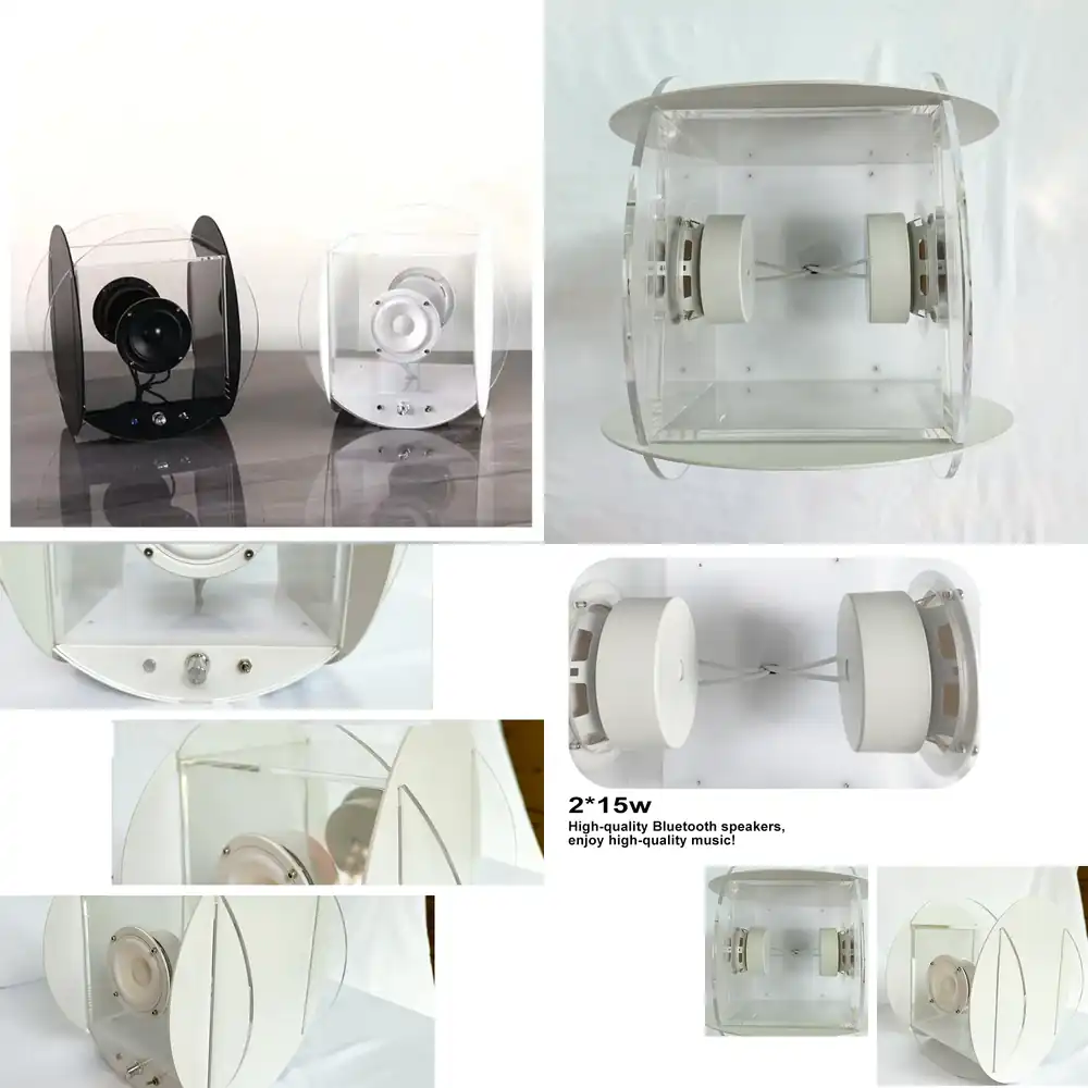 Audio Music Box - Прозрачная синяя Bluetooth-колонка 15 дюймов, беспроводная